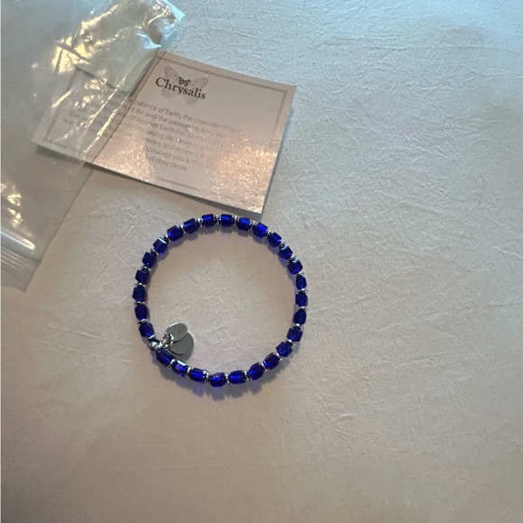 CHRYSALIS • Earth Blue Wrap Bangle Bracelet • Adjustable • - Picture 2 of 9